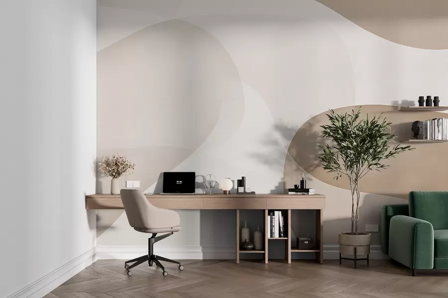 murales de pared Siluetas abstractas de montañas w03366