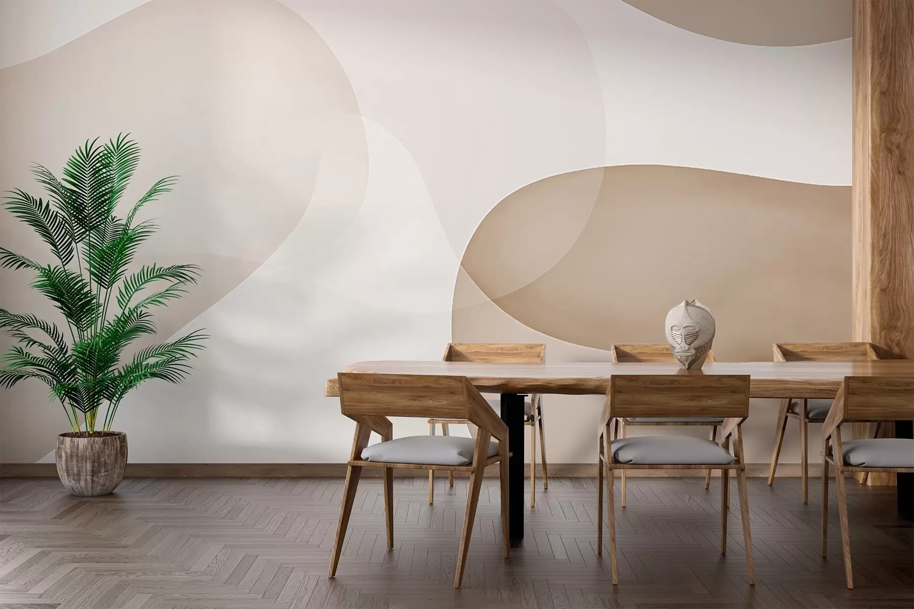 murales de pared Siluetas abstractas de montañas w03366