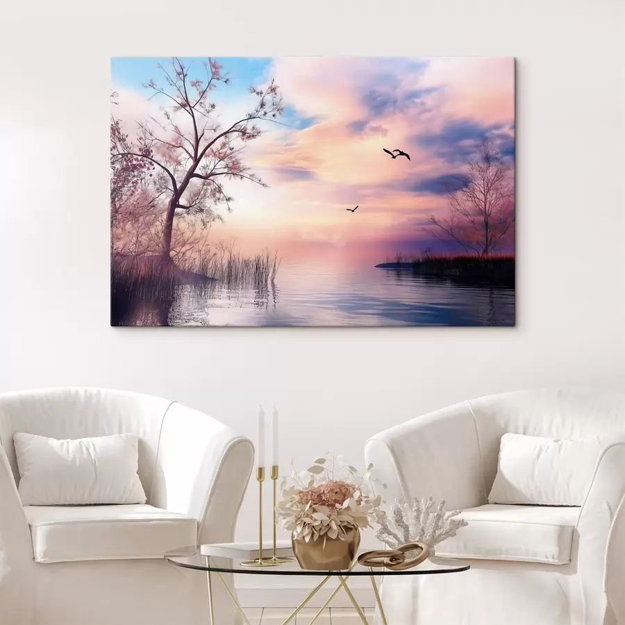 murales de pared Amanecer en el lago s43287