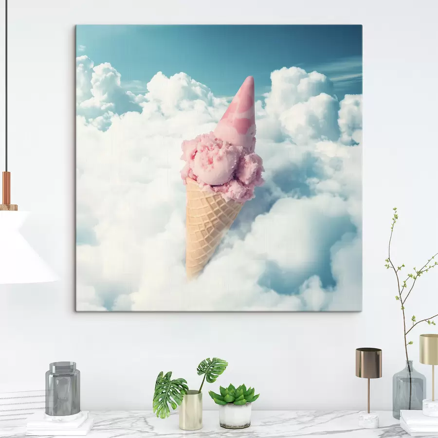 murales de pared Helado en nubes blancas s43301