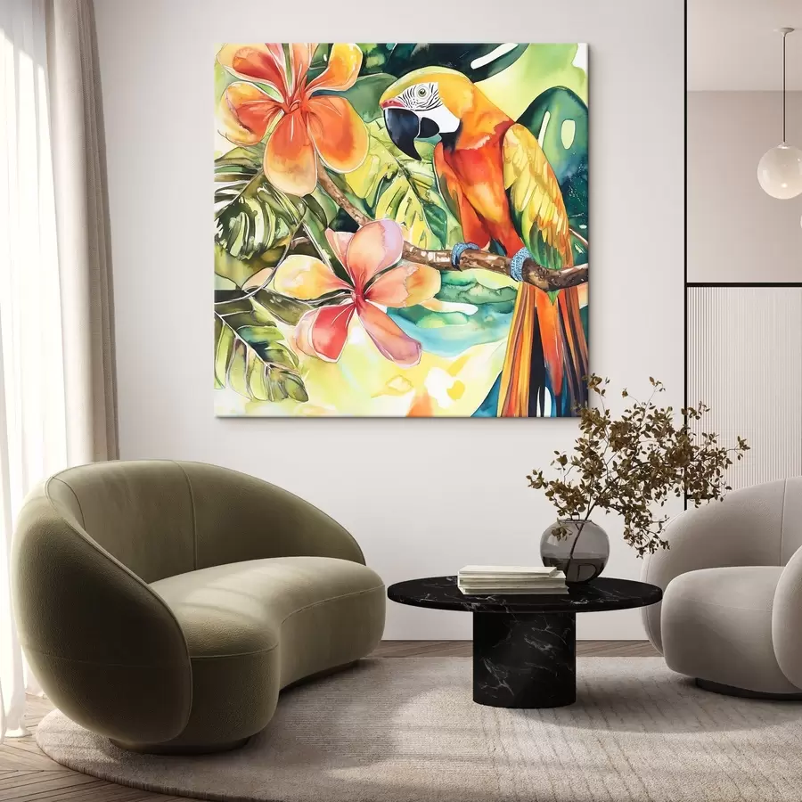 murales de pared Loro brillante s43307