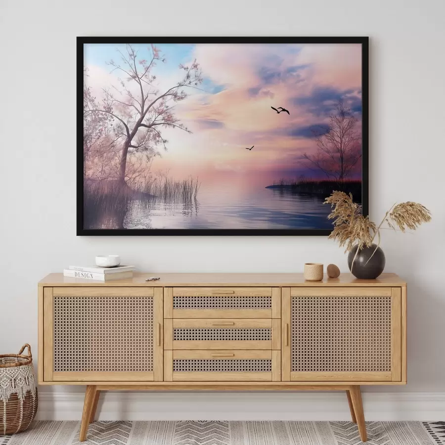 murales de pared Amanecer en el lago f43287