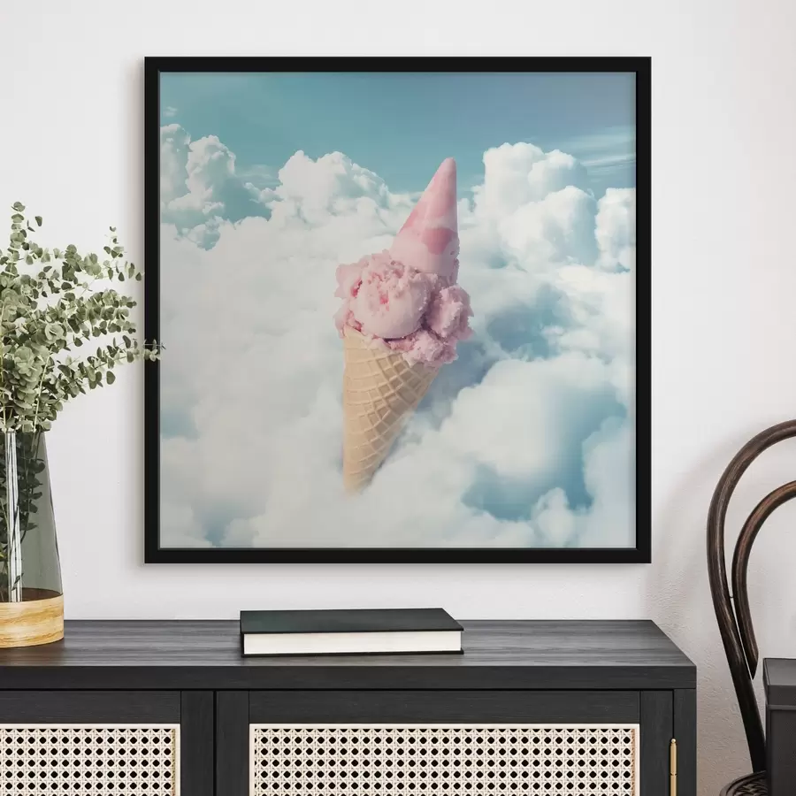 murales de pared Helado en nubes blancas f43301