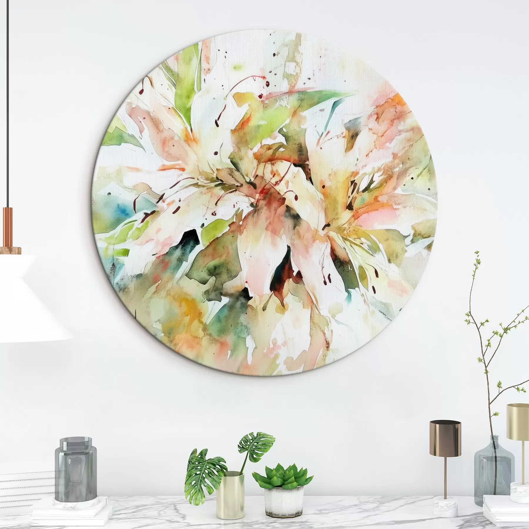 murales de pared Dibujo abstracto de flores r43298