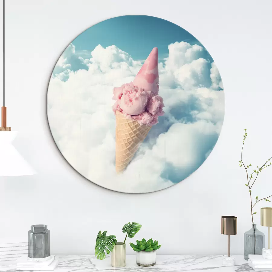 murales de pared Helado en nubes blancas r43301