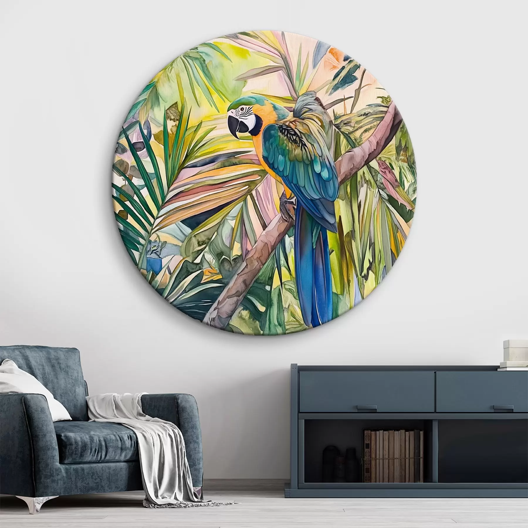 murales de pared Loro en un árbol r43306