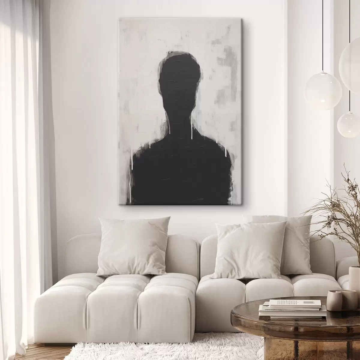 murales de pared Silueta sobre fondo blanco s43275