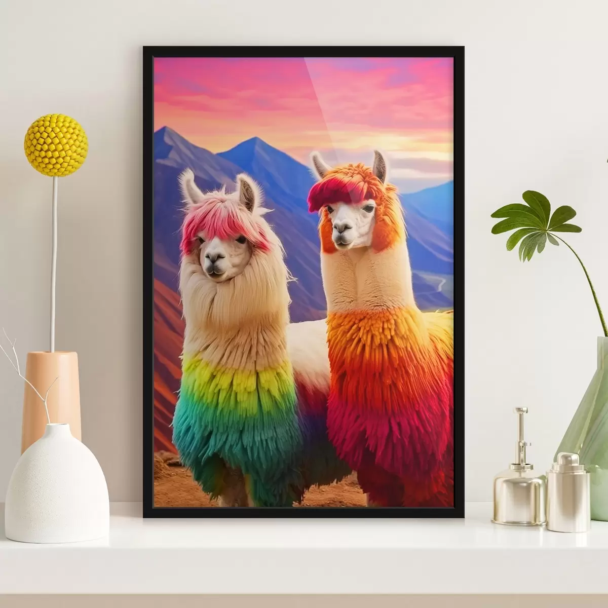 Poster Alegres llamas arco iris f43262
