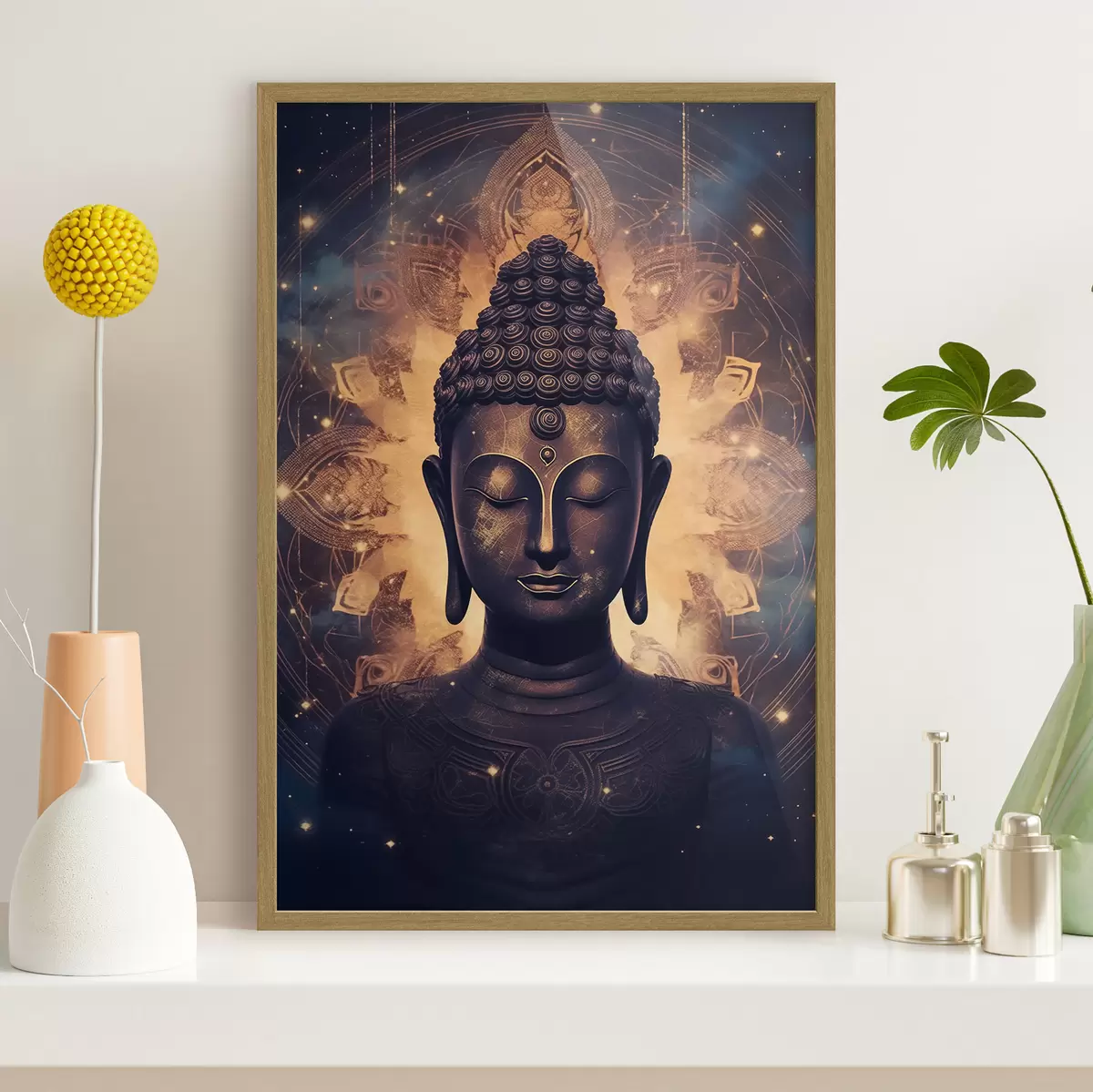 Poster Buda en el resplandor de la energía f43276