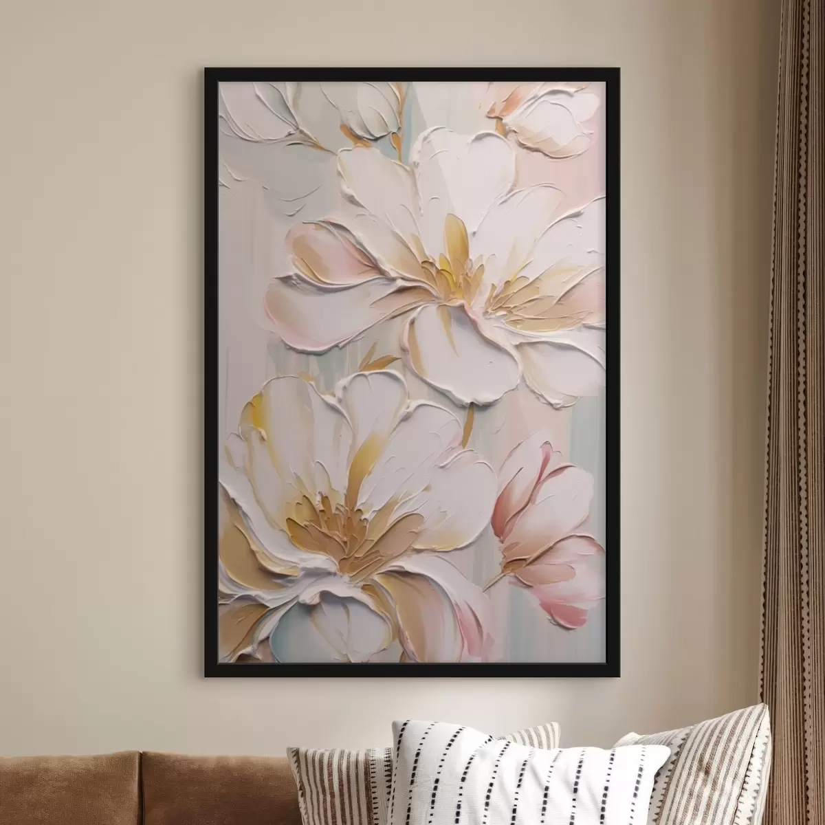 Poster Flores pastel volumétricas f43277