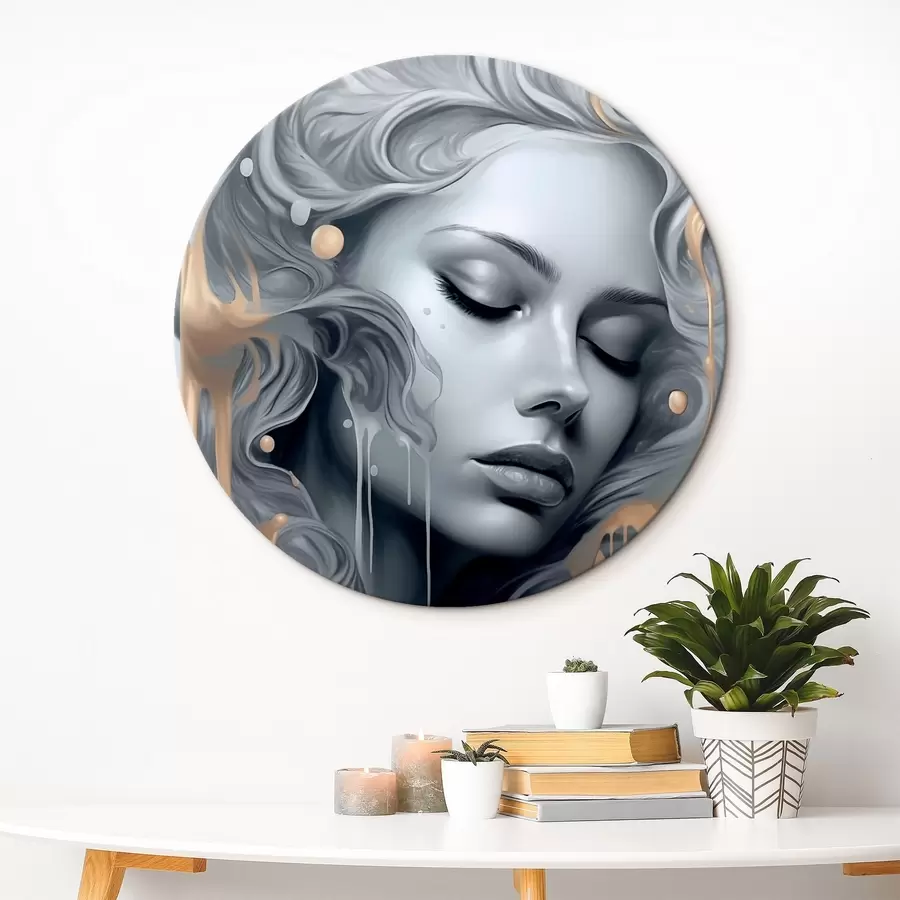 murales de pared Retrato de líneas suaves r43278