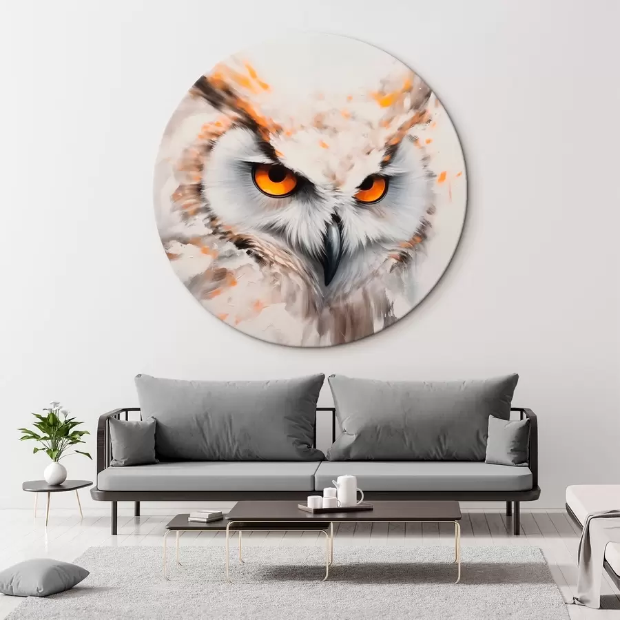 murales de pared La mirada mística de un búho r43283