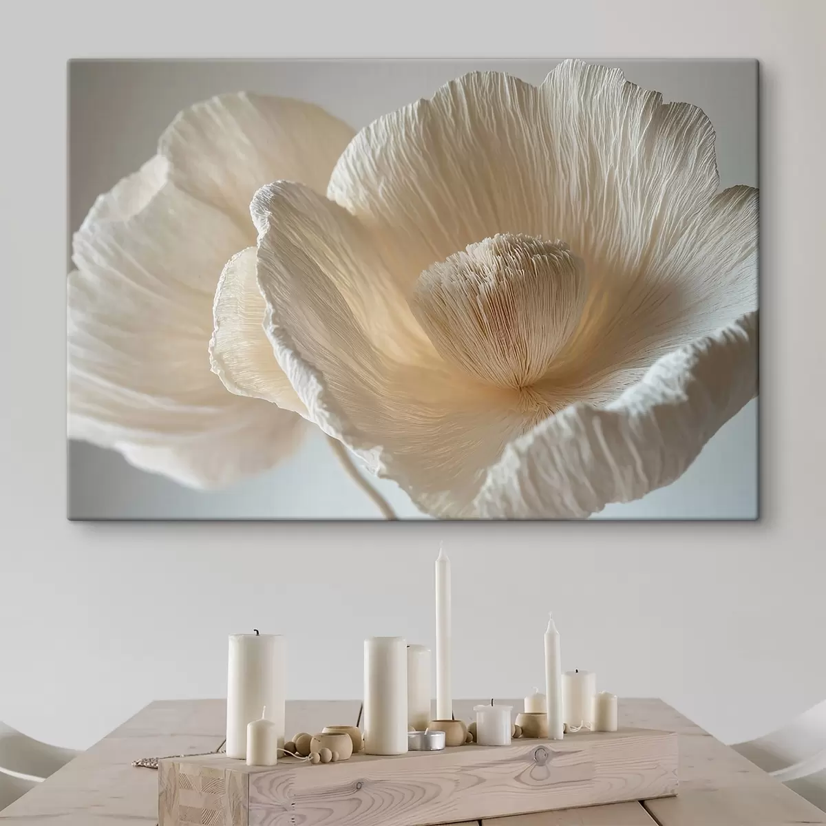 murales de pared Gran flor beige s43332