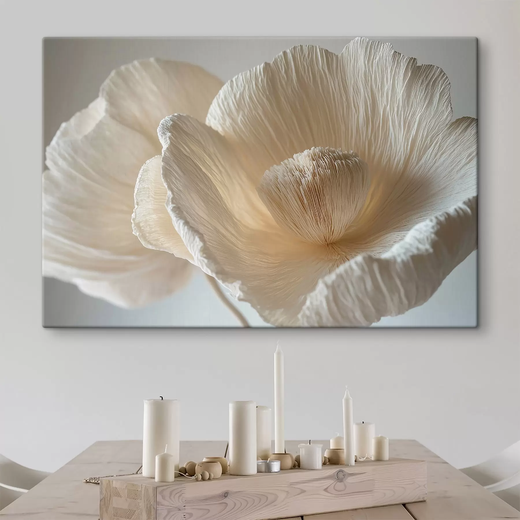 murales de pared Gran flor beige s43332