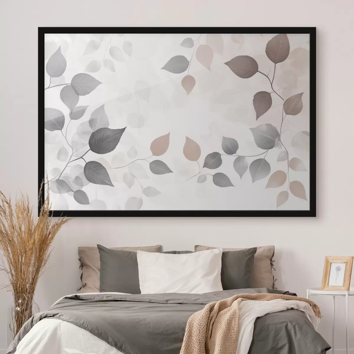 Poster Hojas sobre fondo claro f43325