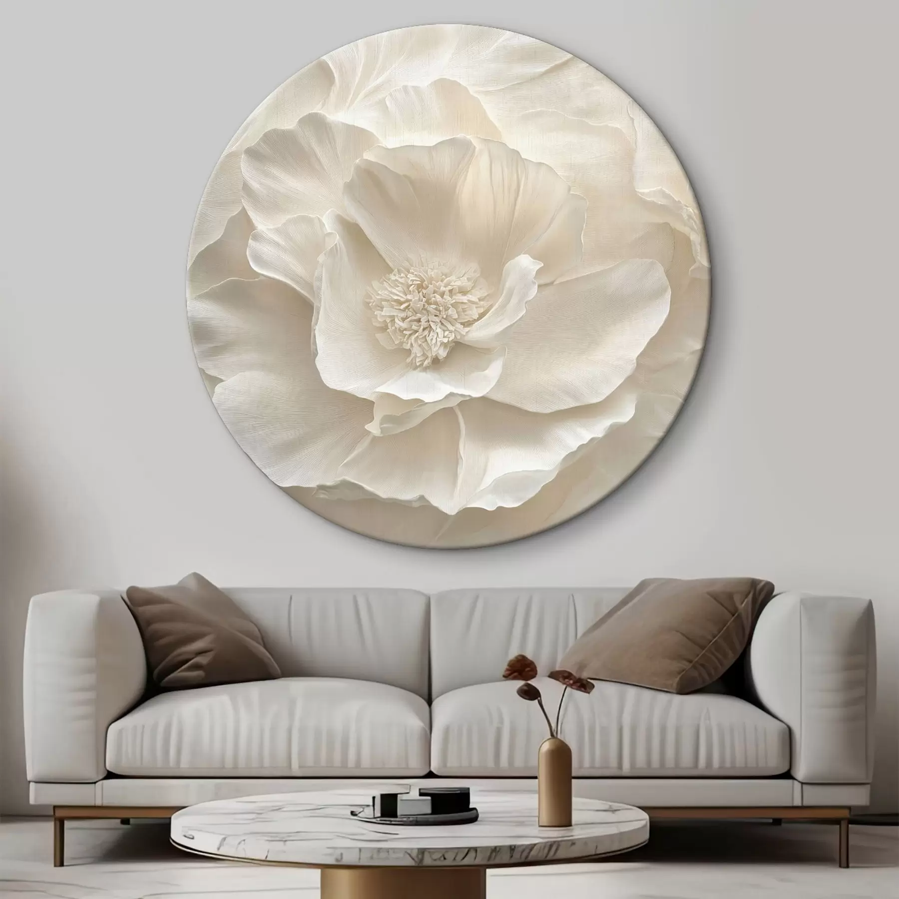 murales de pared Grandes peonías blancas r43312