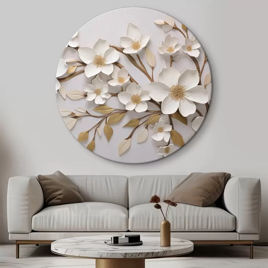 murales de pared Gran flor beige r43331