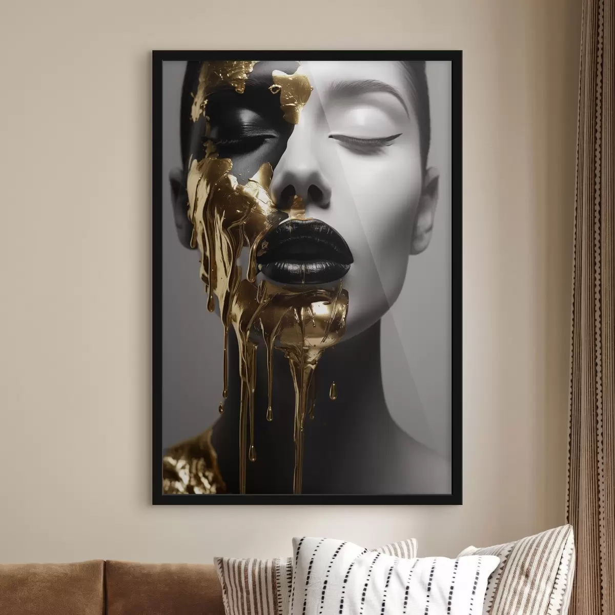 Poster Gente, chica con labios negros f43337