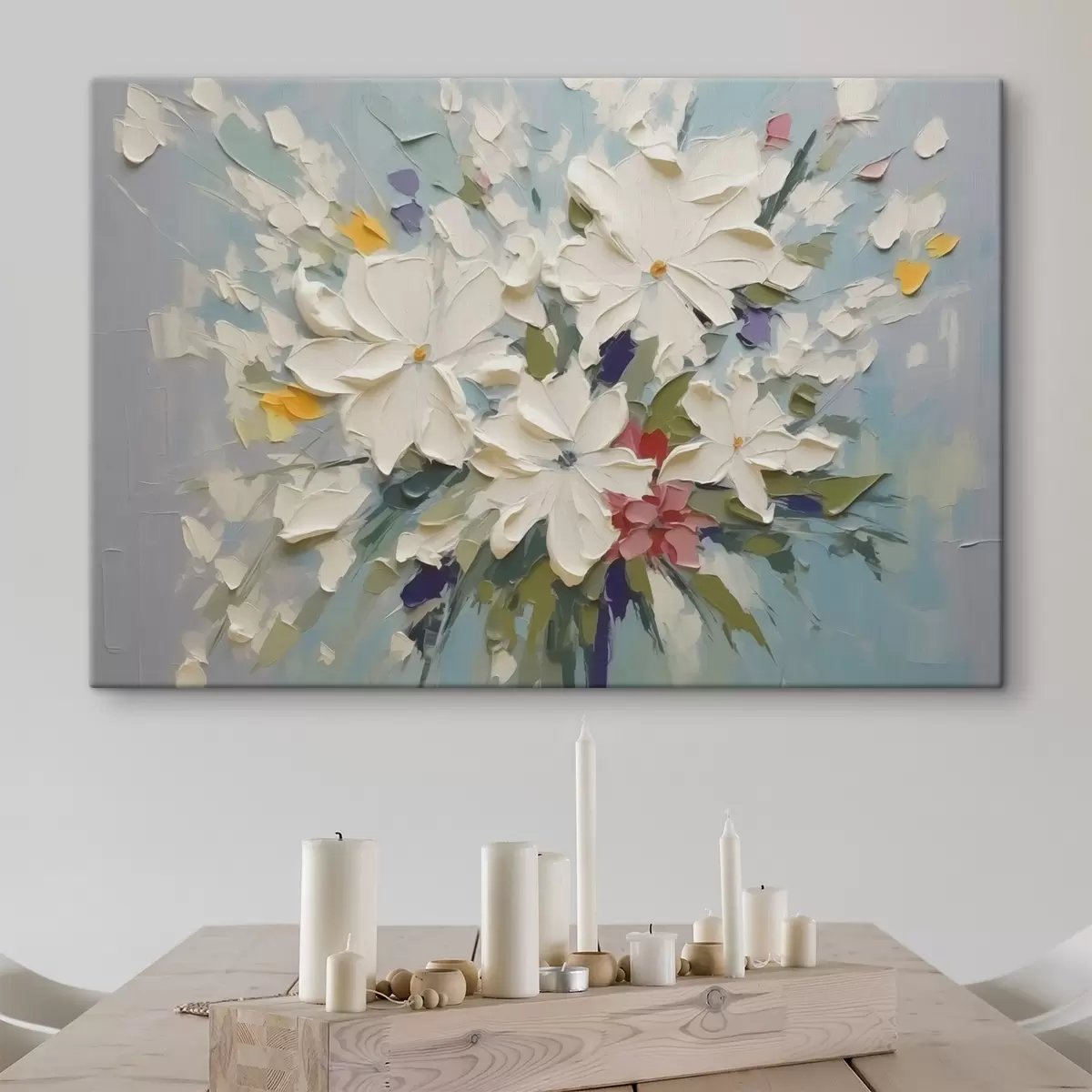 murales de pared Ramo de flores imitación pintura s43348