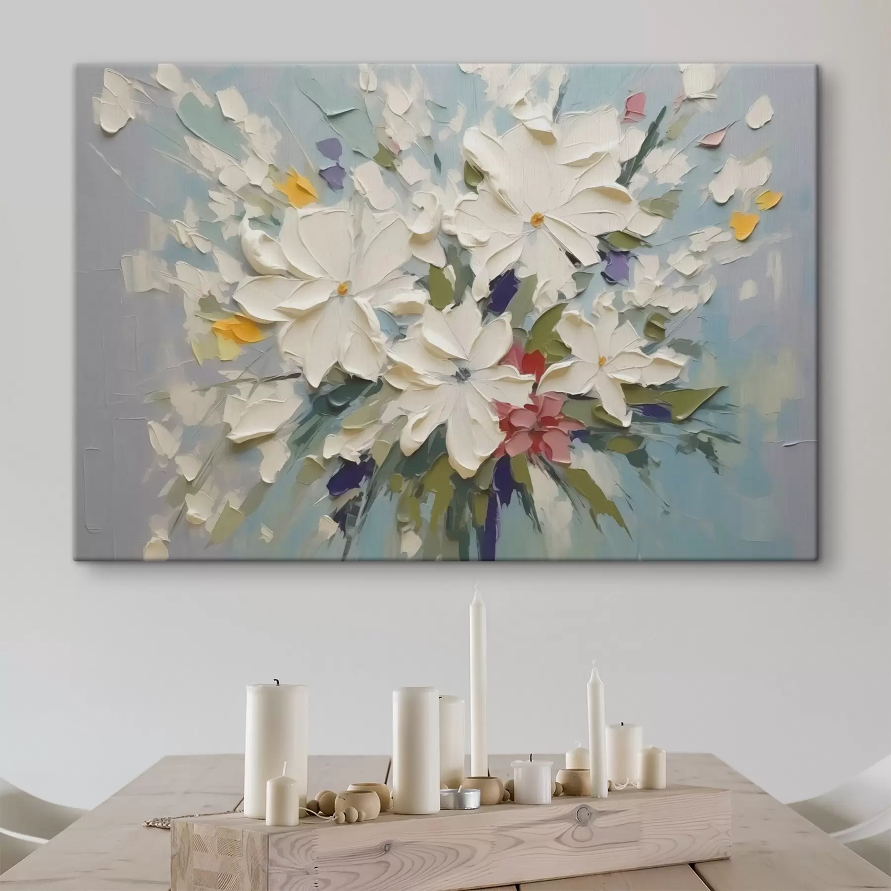 murales de pared Ramo de flores imitación pintura s43348