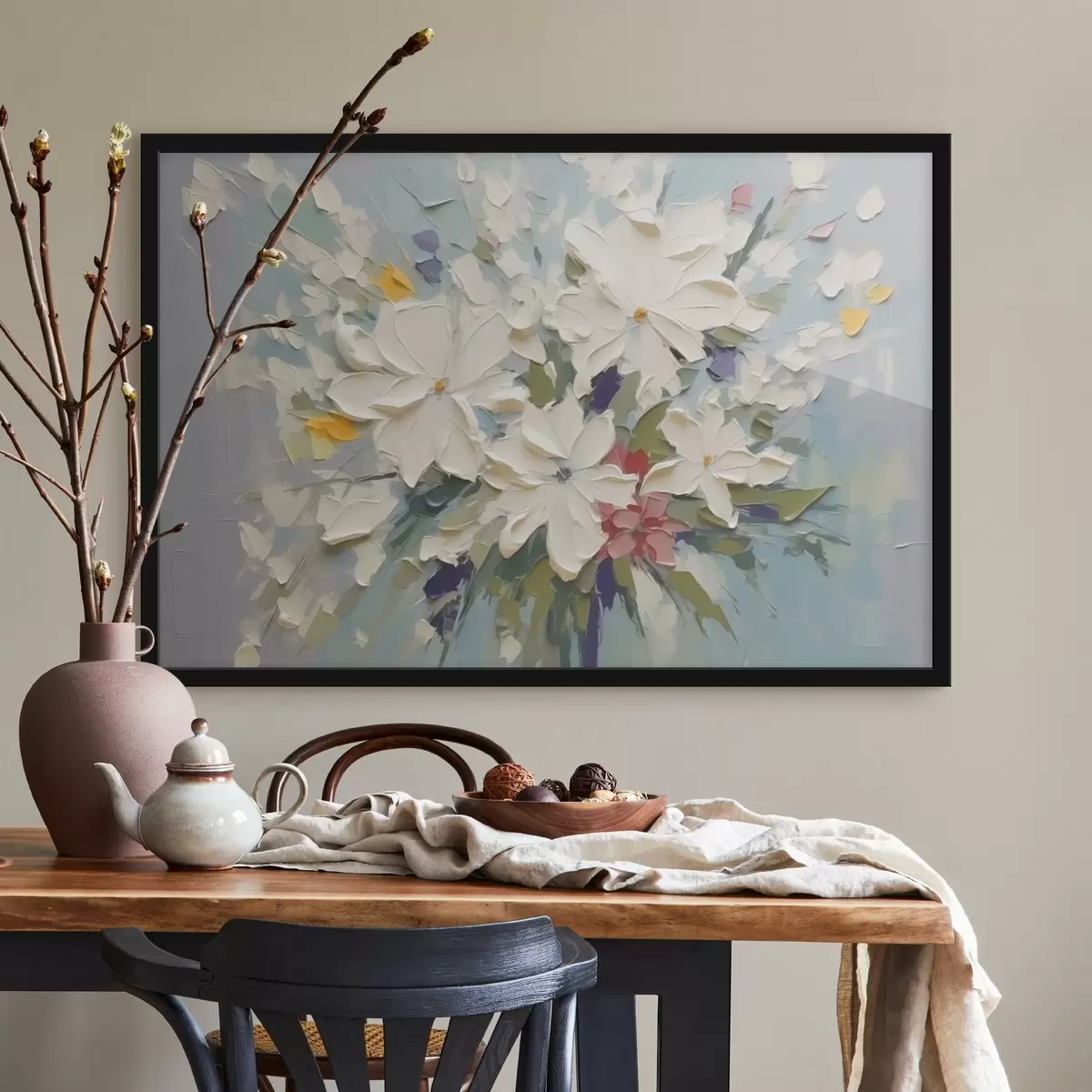 Poster Ramo de flores imitación pintura f43348