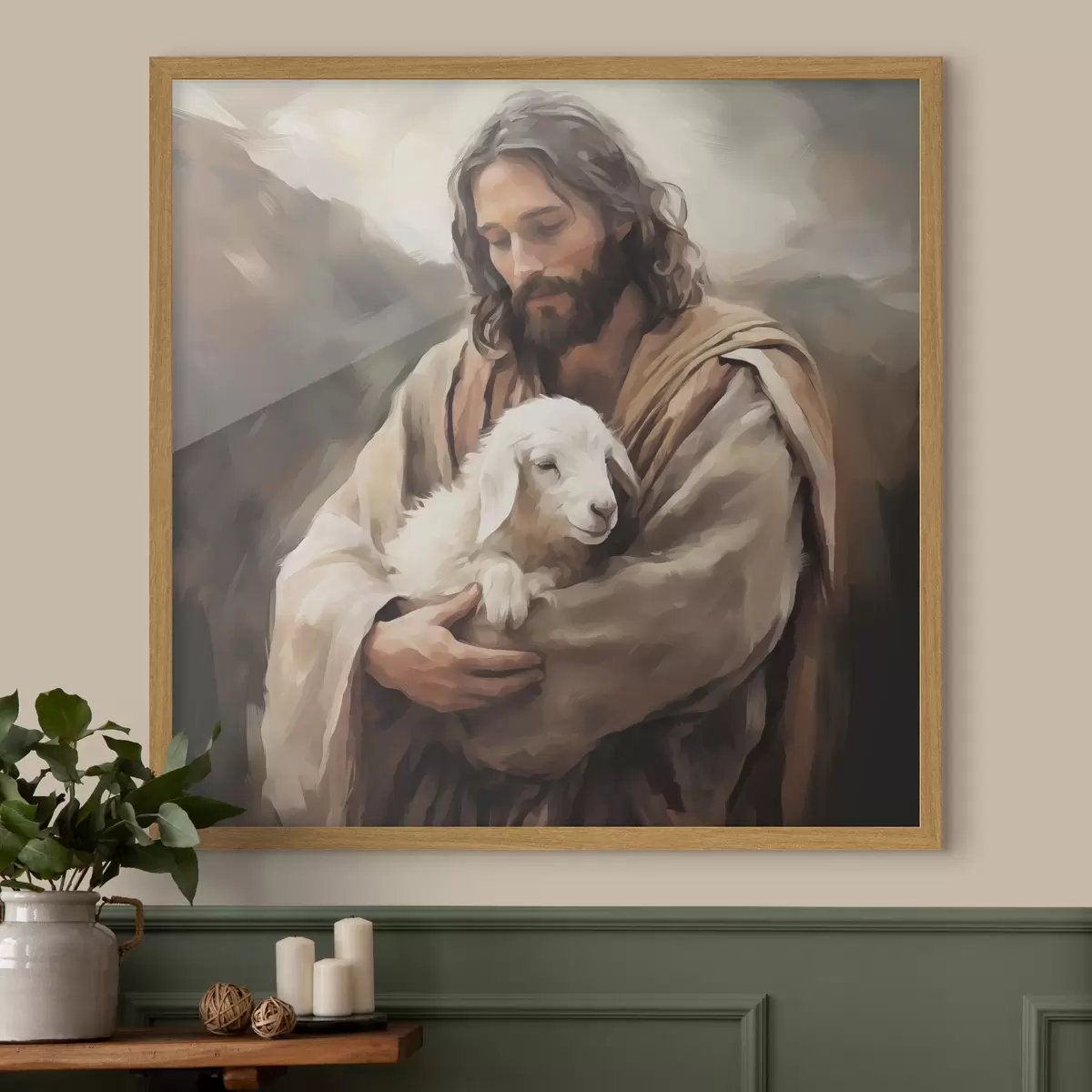 Poster Jesús con el cordero f43356