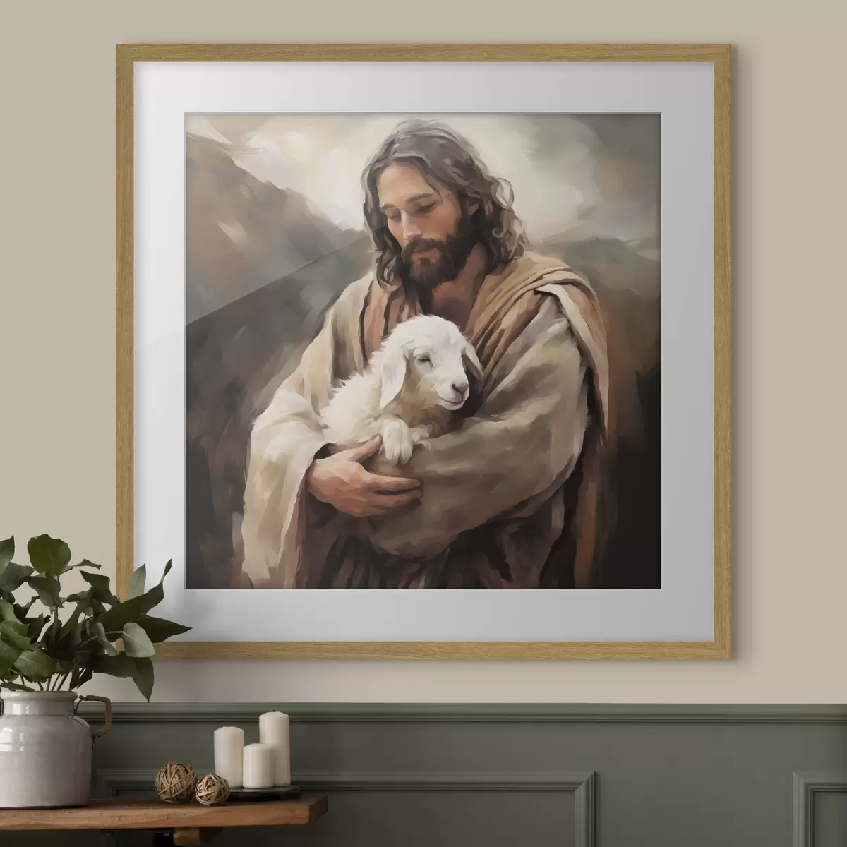 Poster Jesús con el cordero f43356