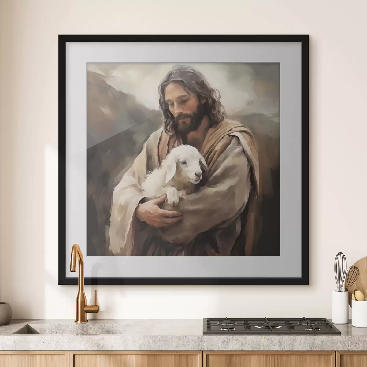 Poster Jesús con el cordero f43356