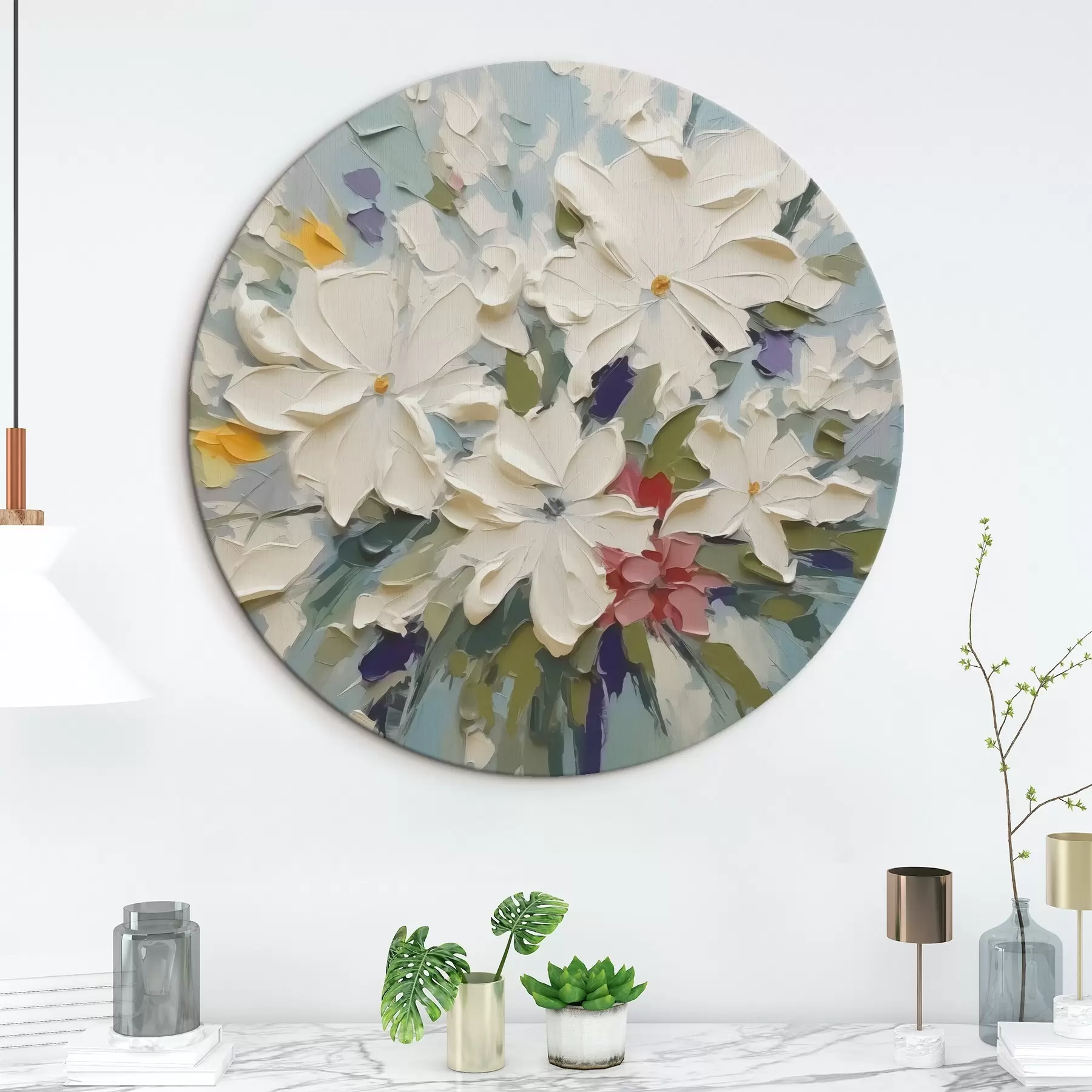 murales de pared Ramo de flores imitación pintura r43348