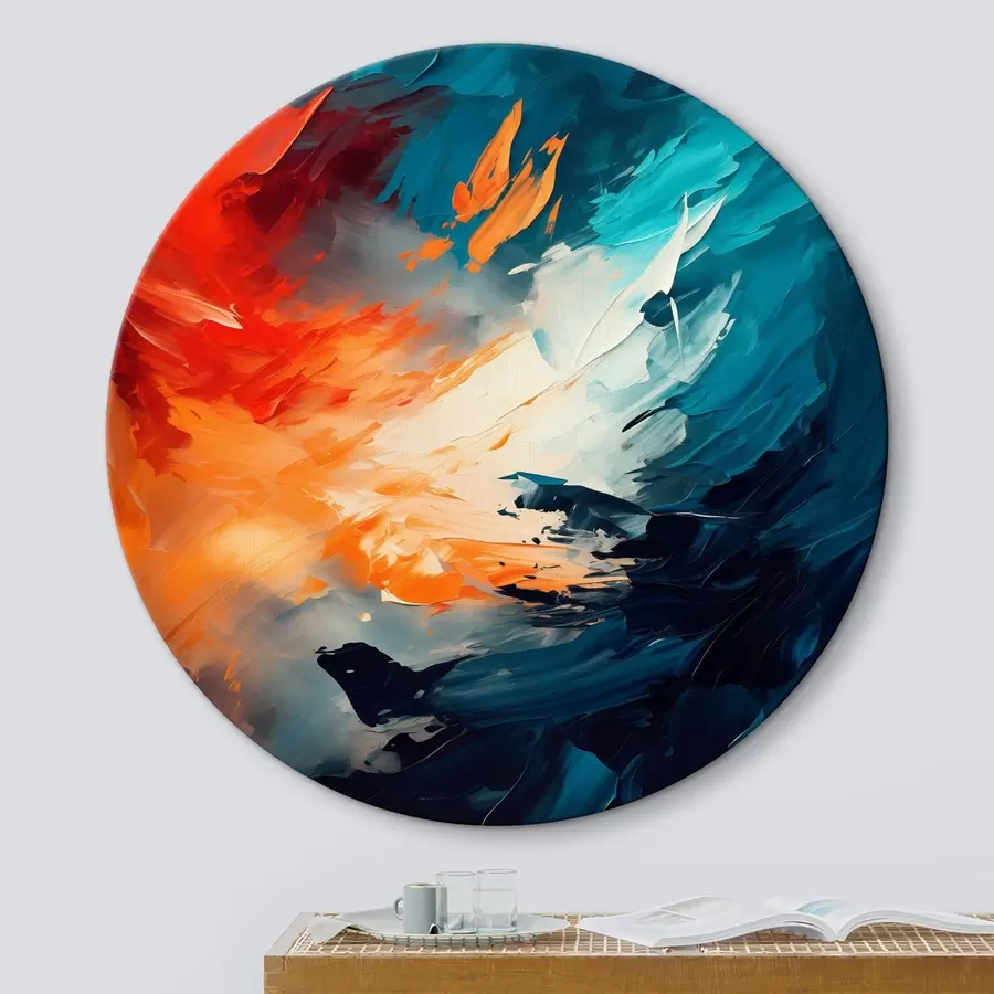 murales de pared Pintura abstracta con grandes pinceladas expresivas r43363