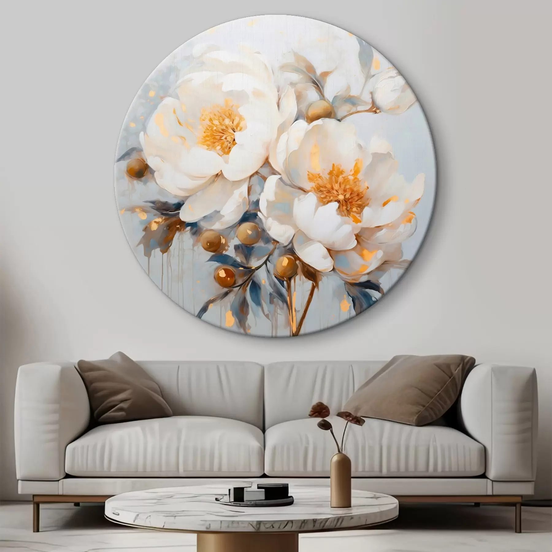 murales de pared Peonías en estilo pictórico r43365