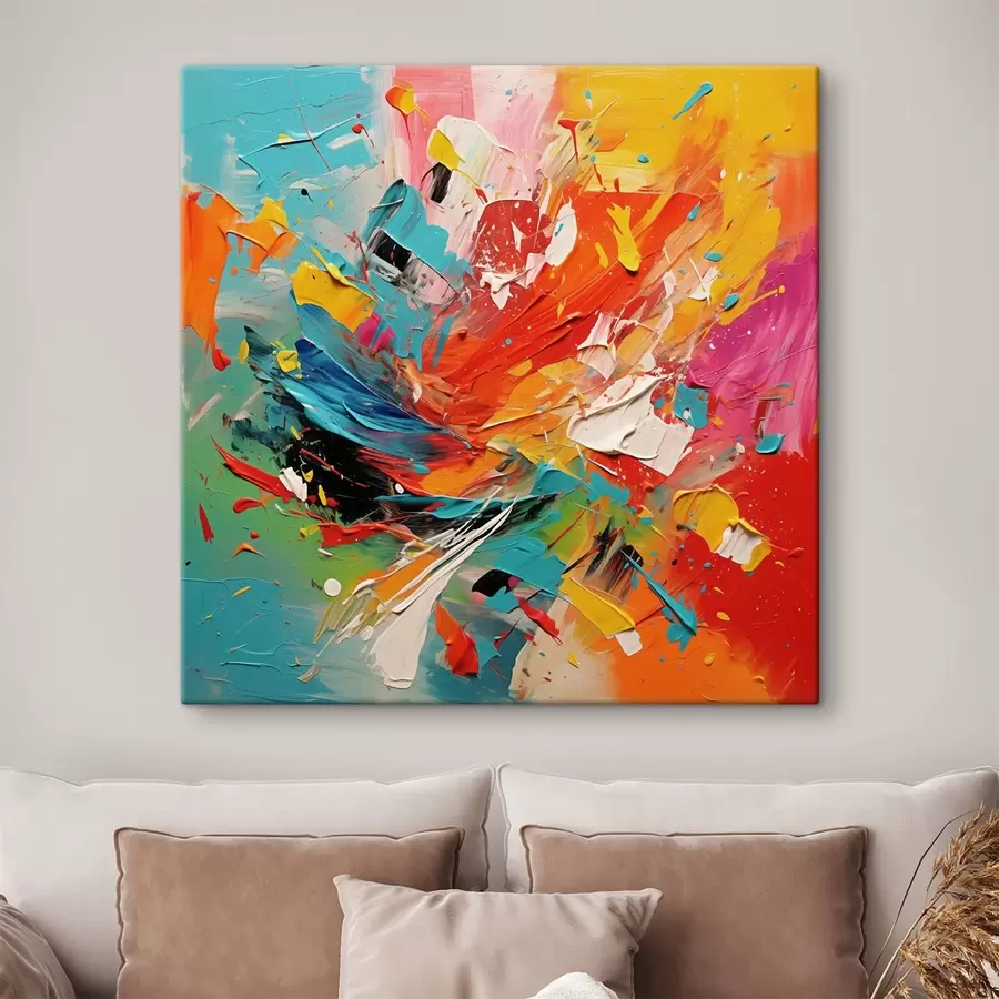 murales de pared Abstracto colorido imitación de pinceladas s43377
