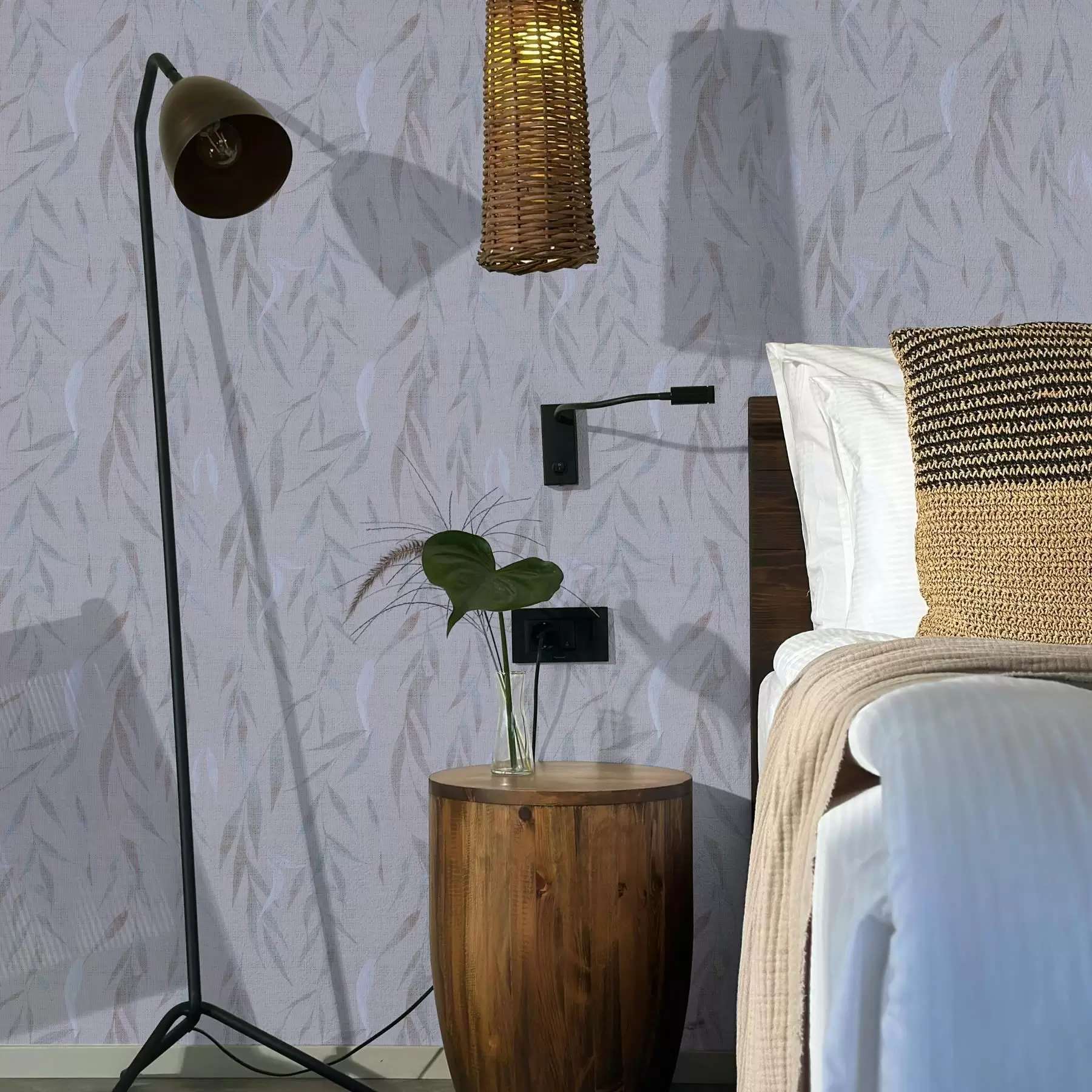 murales de pared Ramas colgantes con hojas a00095