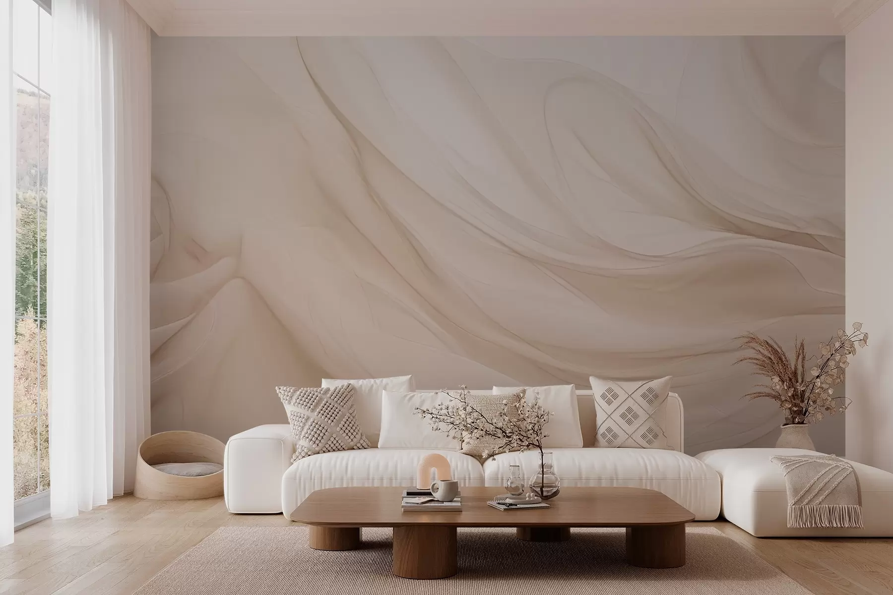 murales de pared Ondas suaves w03430
