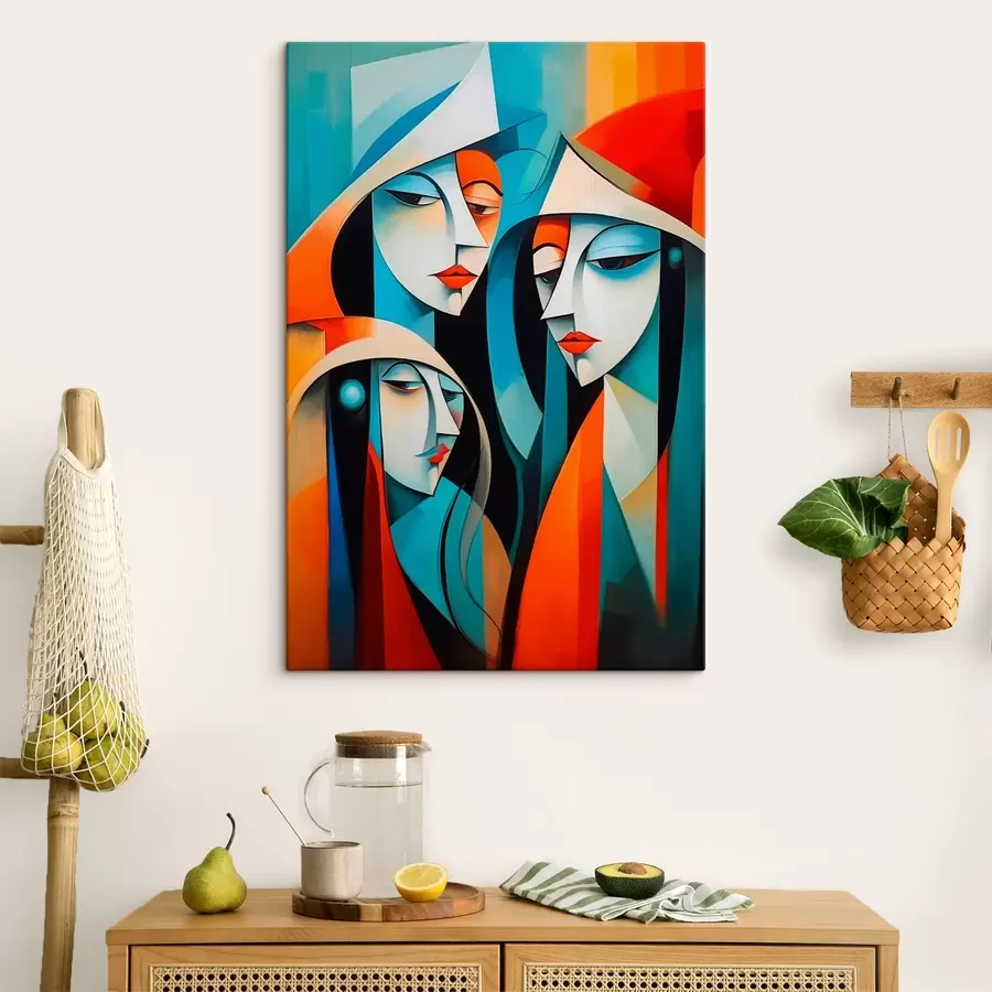 murales de pared Imagen abstracta de retratos femeninos s43411