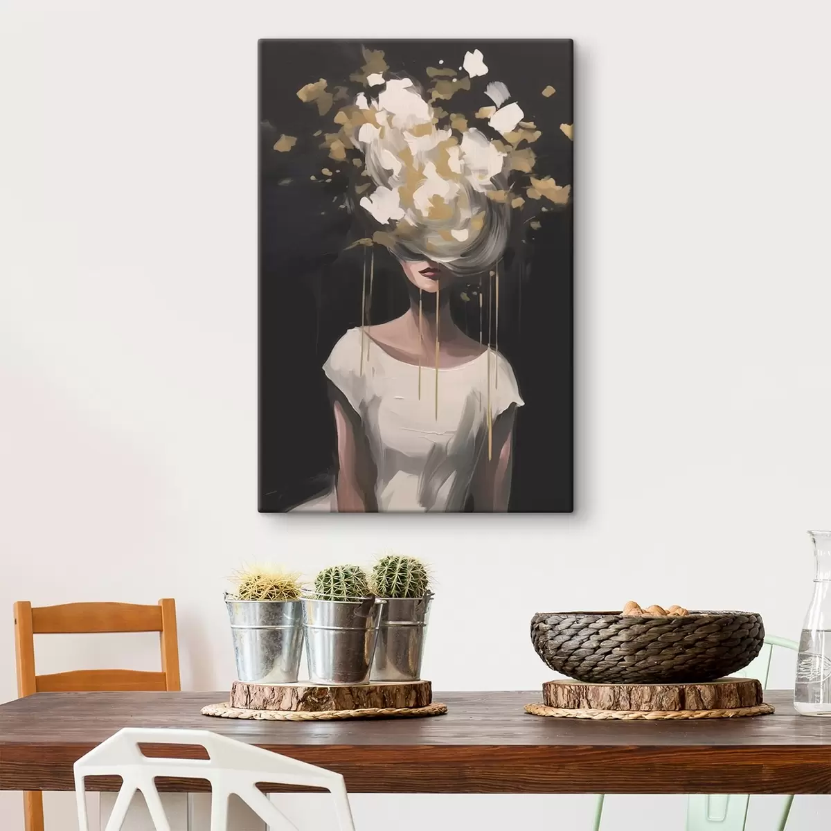 murales de pared Imagen abstracta de silueta femenina s43418