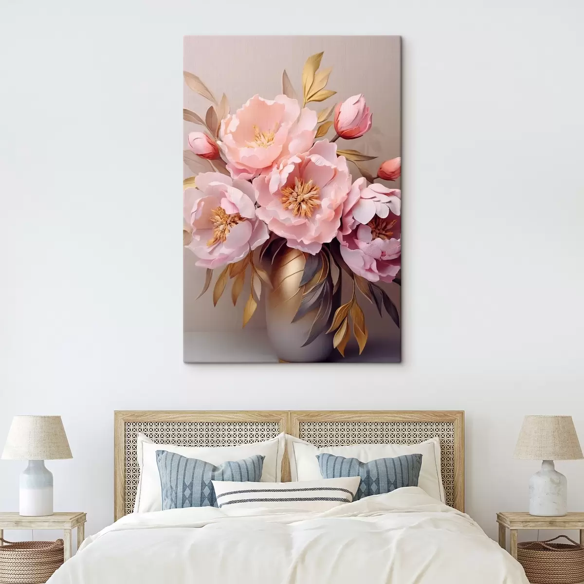 murales de pared Jarrón con peonías s43422