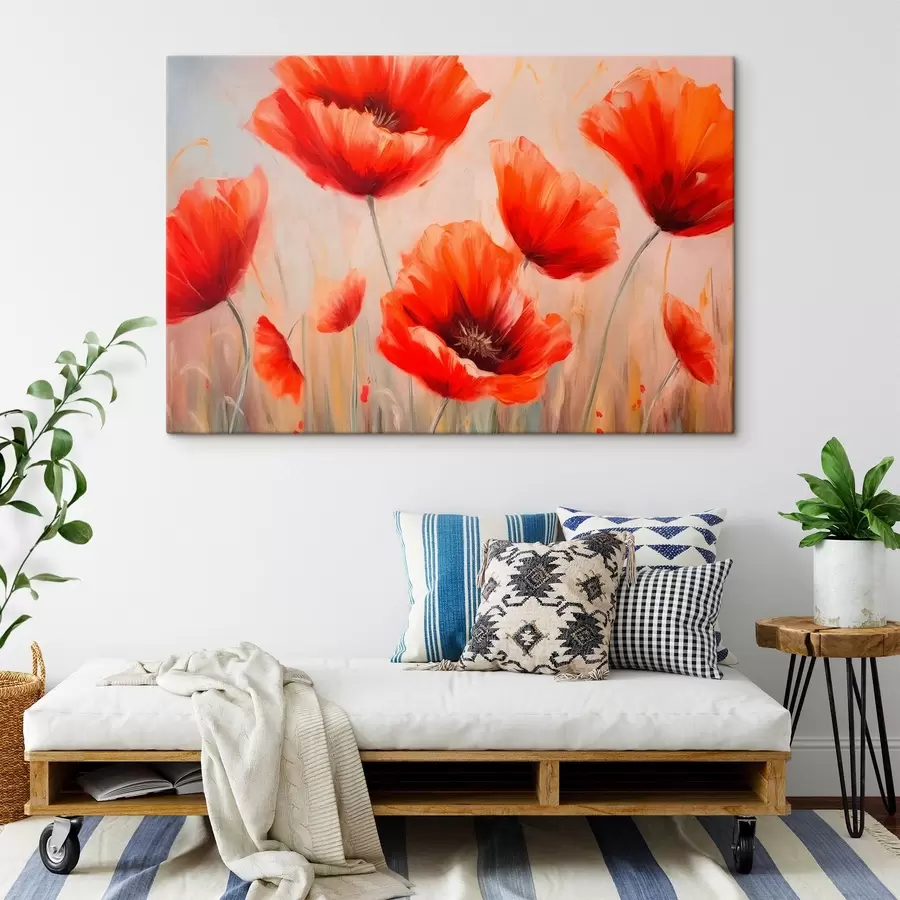 murales de pared Amapolas rojas s43428