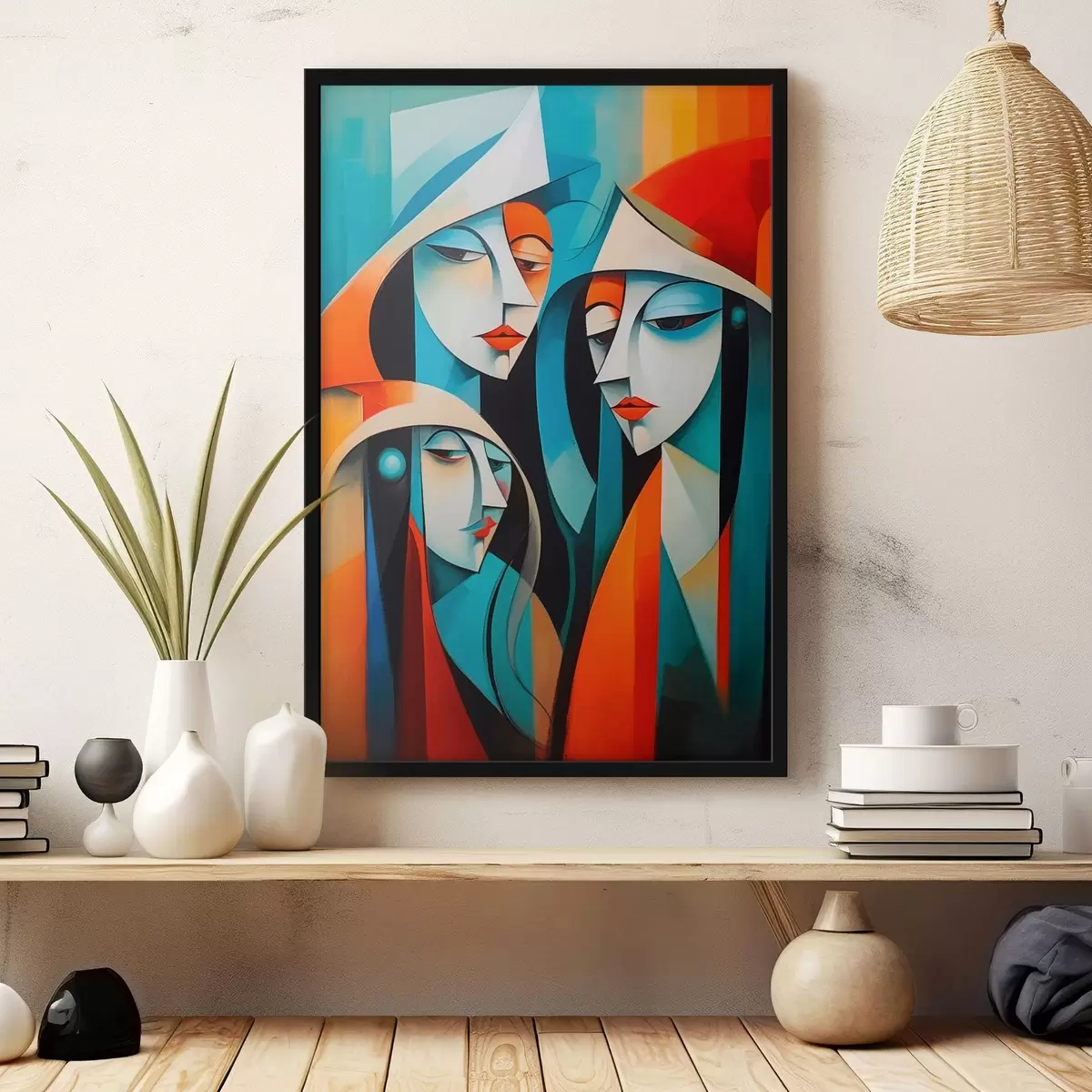 Poster Imagen abstracta de retratos femeninos f43411