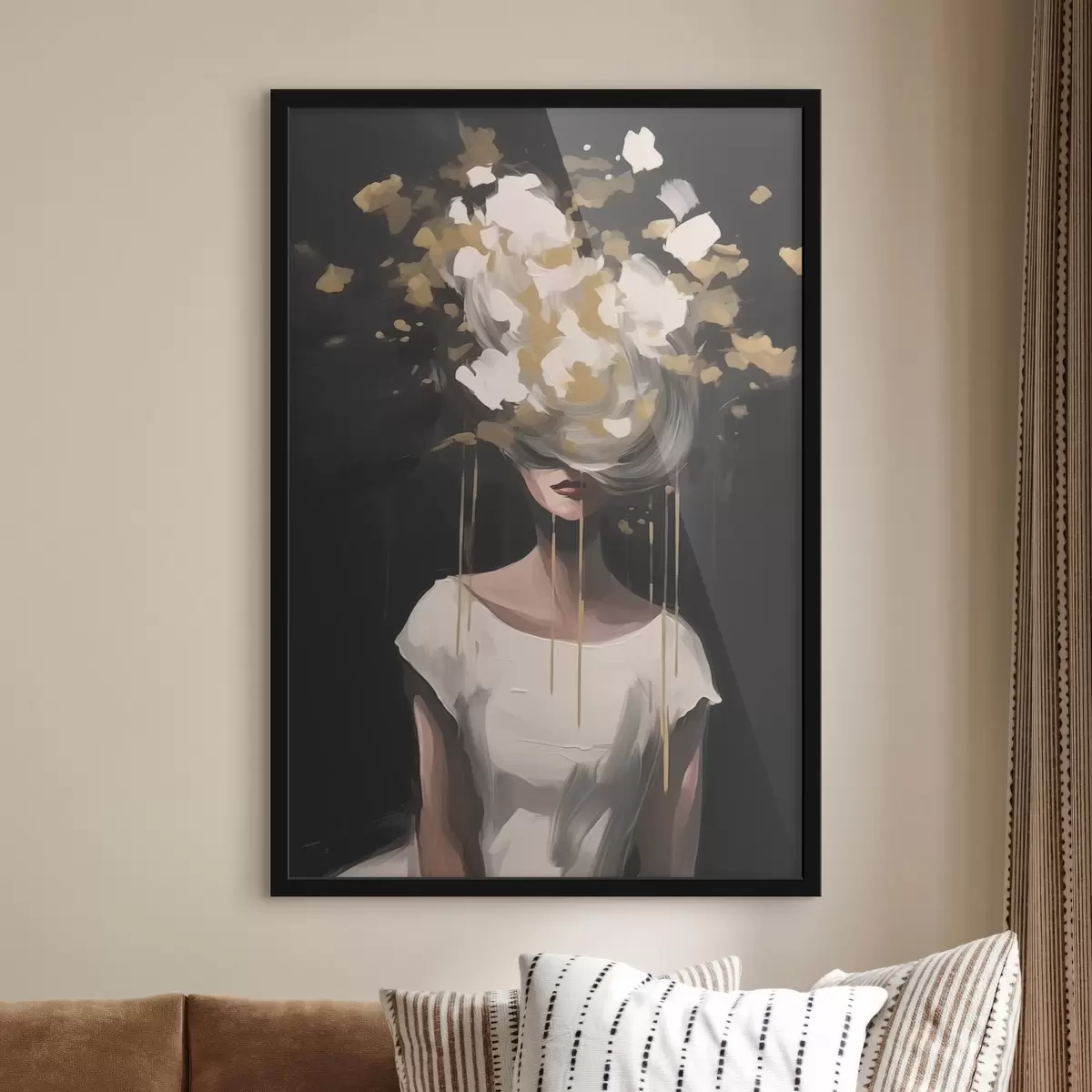 Poster Imagen abstracta de silueta femenina f43418