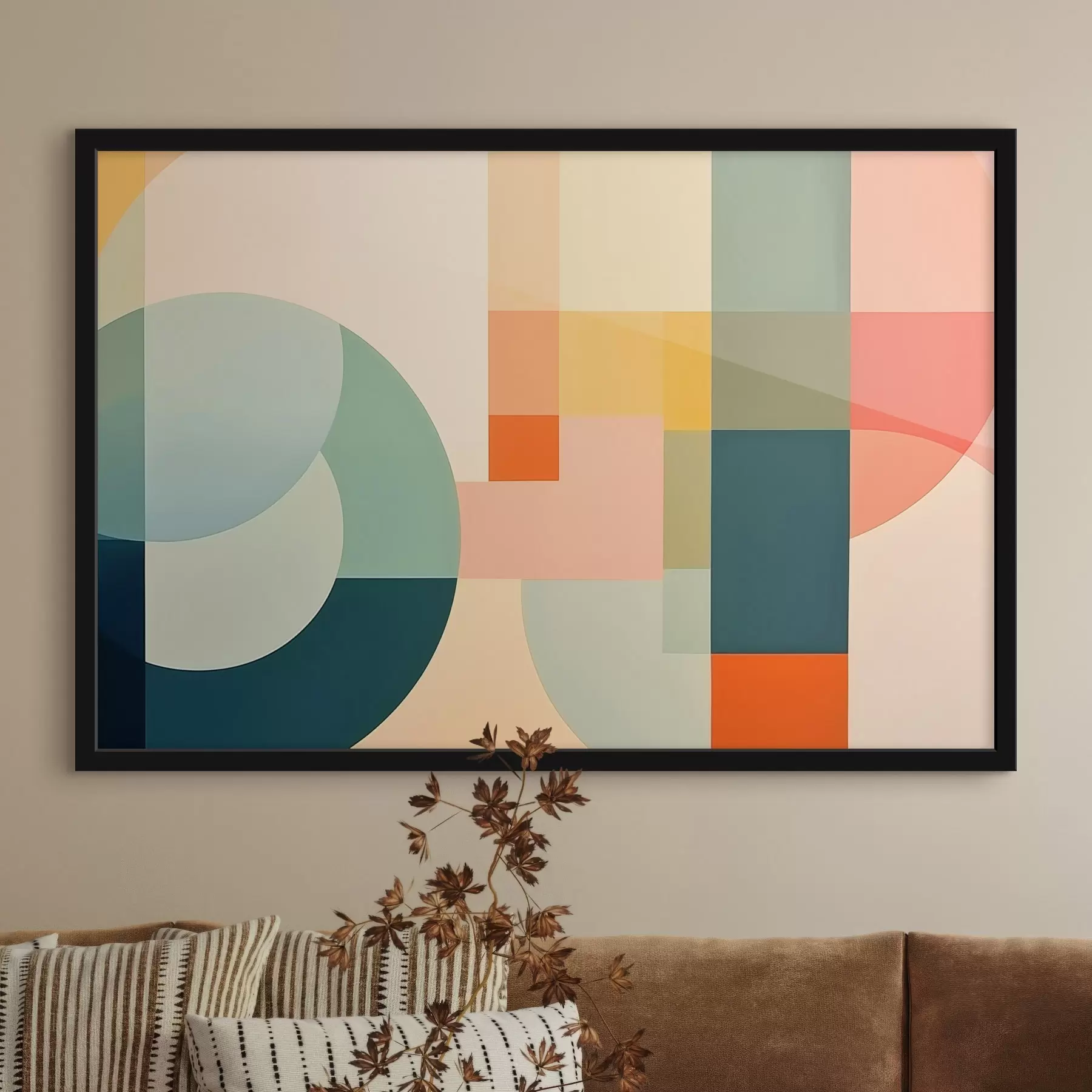 murales de pared Composición de colores en estilo Art Nouveau f43421