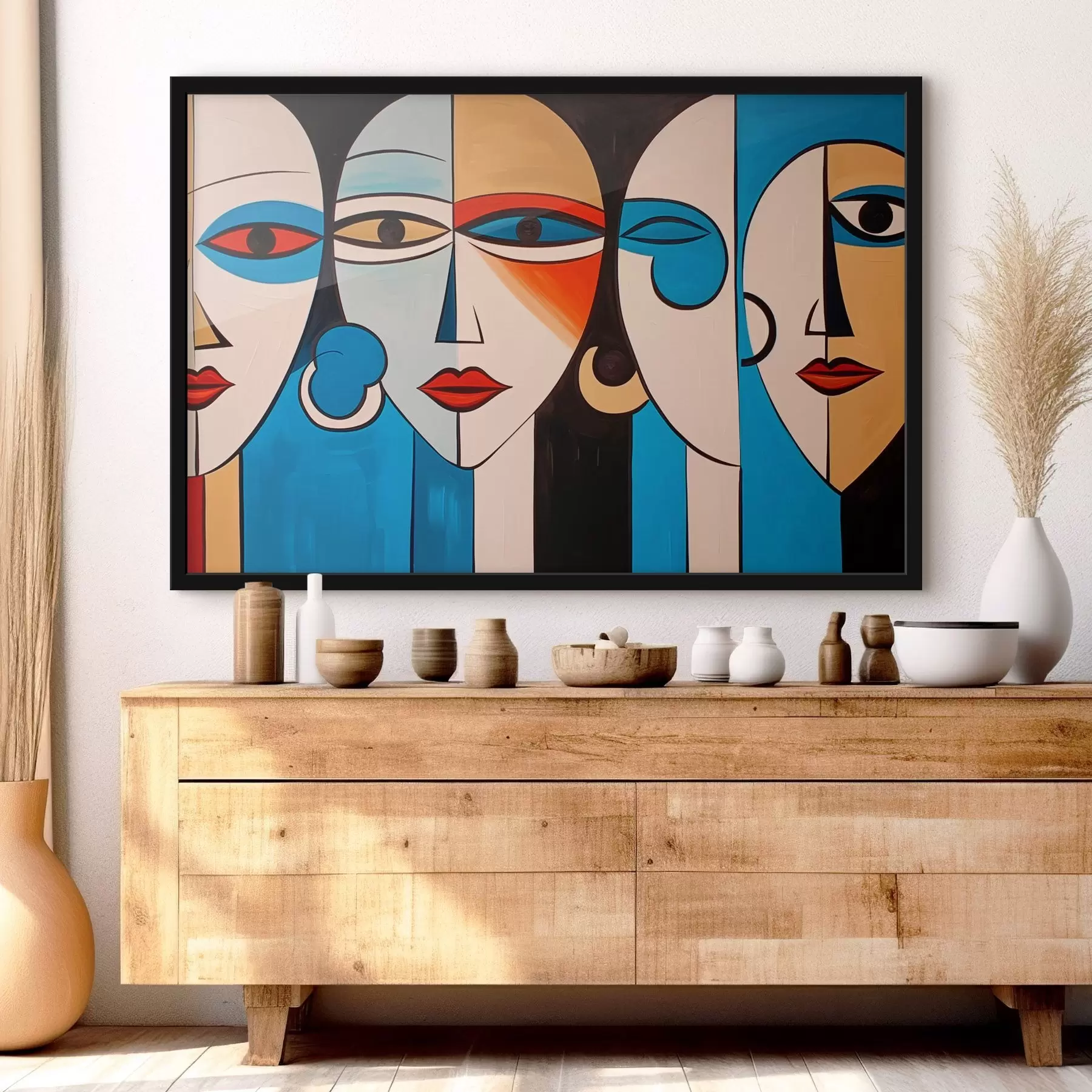murales de pared Retratos cubistas femeninos f43427