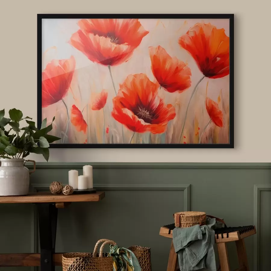 murales de pared Amapolas rojas f43428