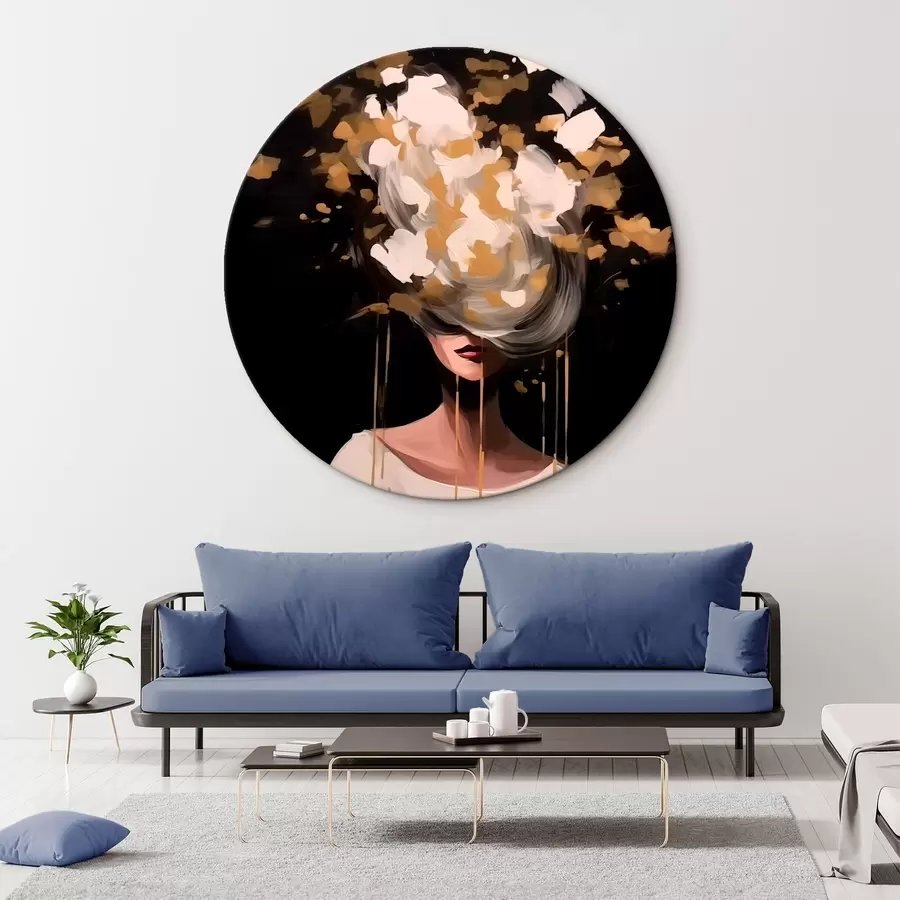 murales de pared Imagen abstracta de silueta femenina r43418