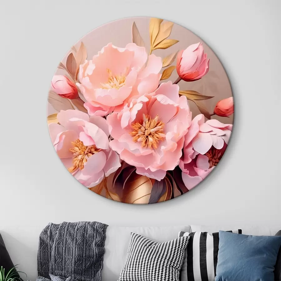 murales de pared Jarrón con peonías r43422