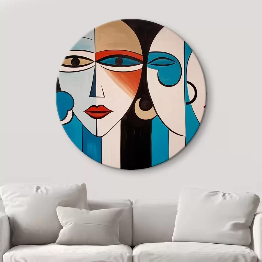 murales de pared Retratos cubistas femeninos r43427