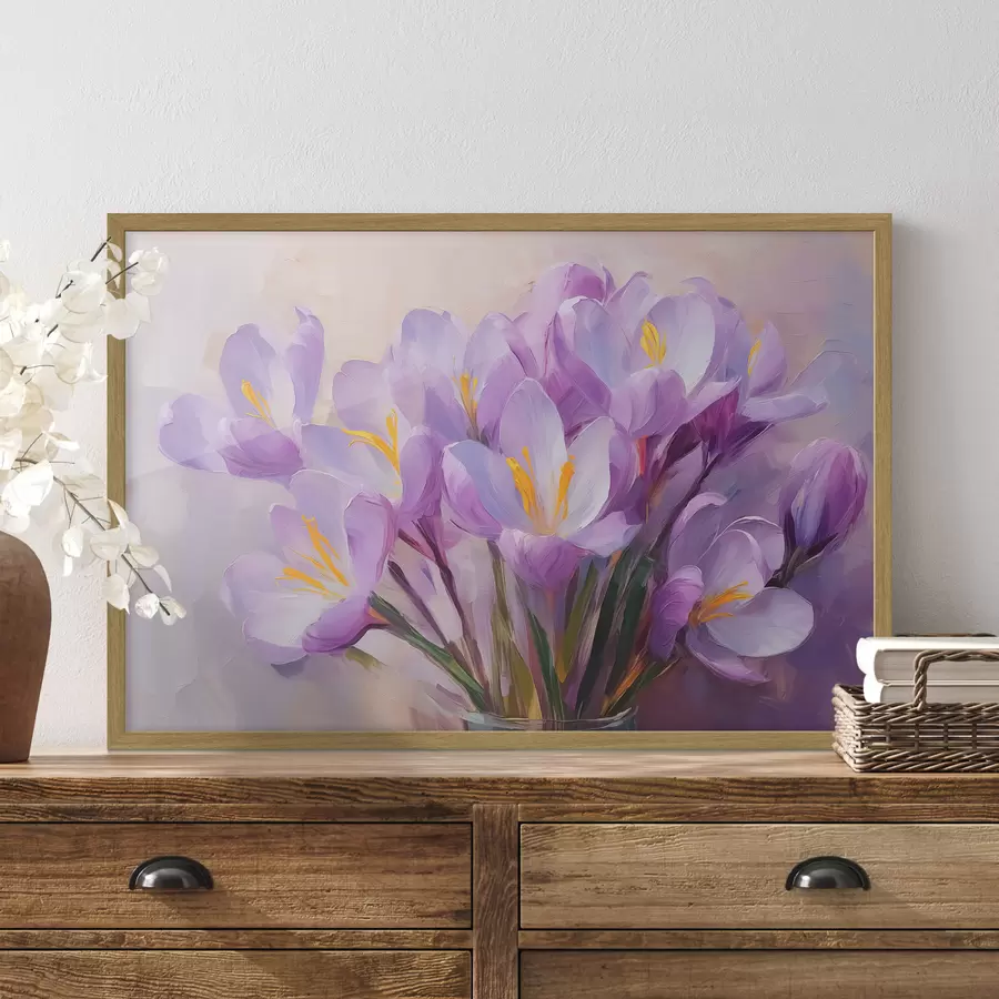 murales de pared Pintura imitación crocus f43437
