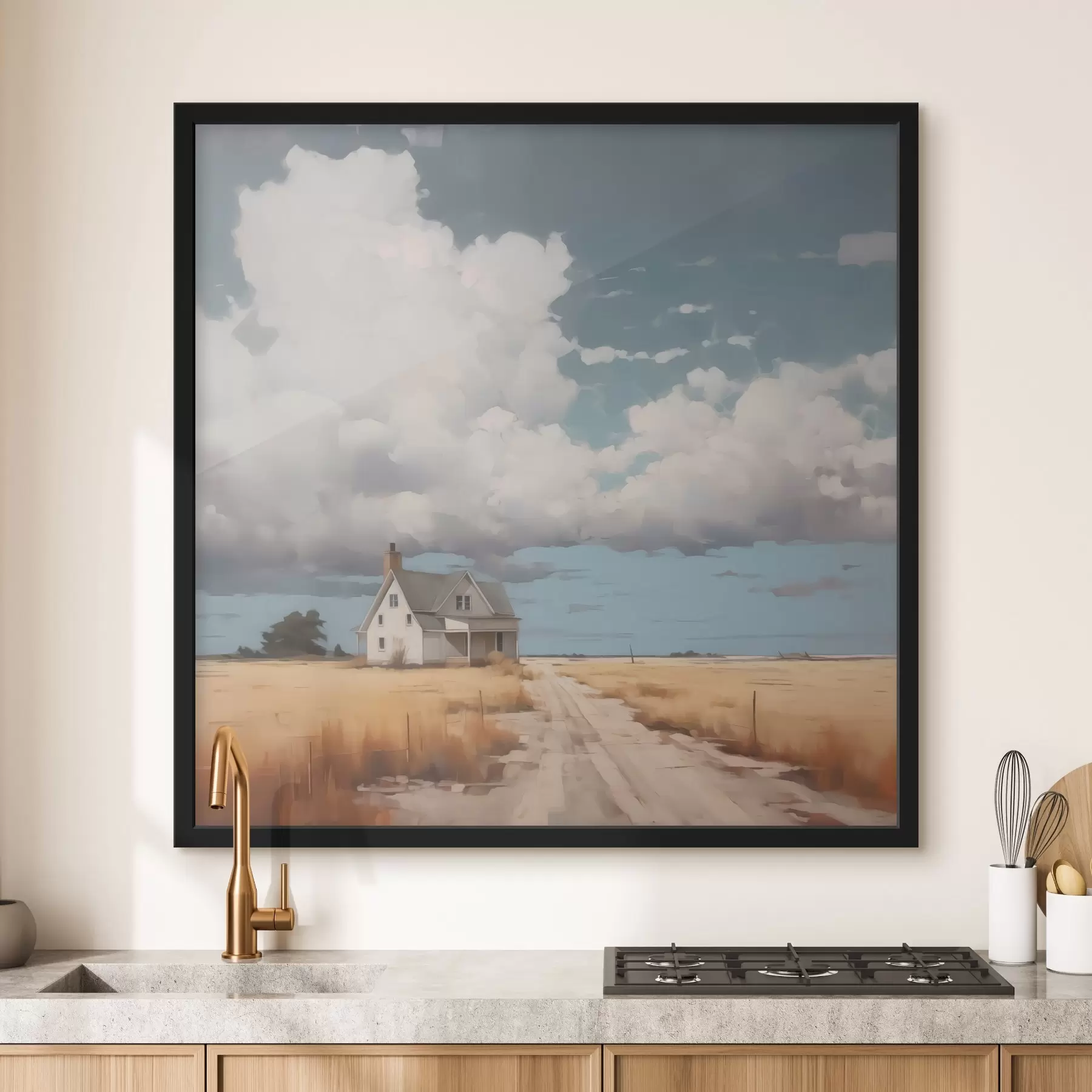 murales de pared Casa en el campo imitación de pintura f43440