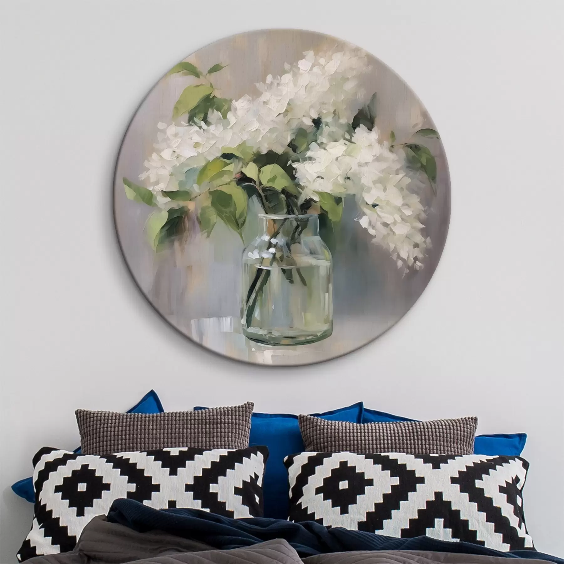 murales de pared Lila blanca en un jarrón imitación de pintura r43439