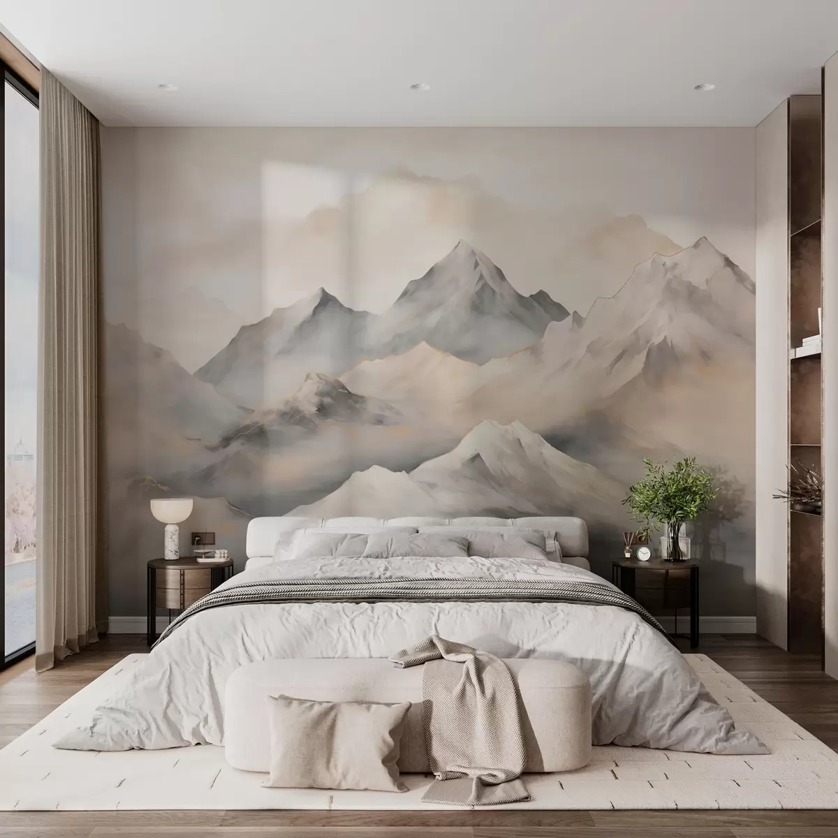 murales de pared Montañas neblinosas w03519